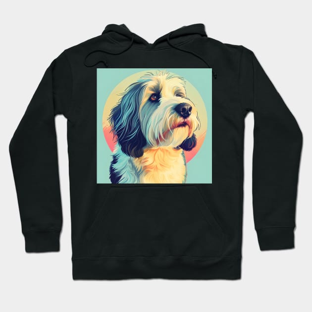 Bearded Collie in 70's Hoodie by NatashaCuteShop